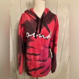 Victoria's Secret Pink Tie Dye Campus Hoodie Pink & Magenta! Size Medium‎